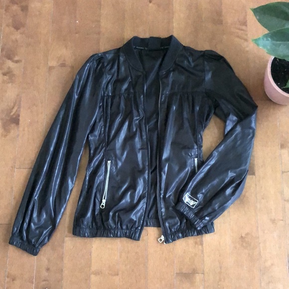 Black Bomber Jacket - Picture 3 of 5
